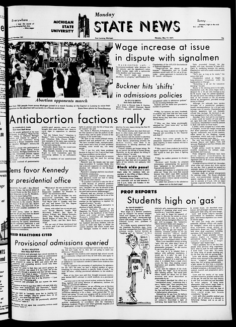 State news. (1971 May 17)