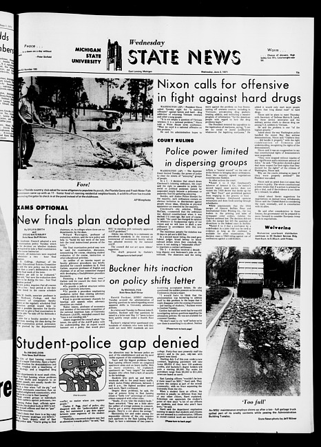 State news. (1971 June 2)