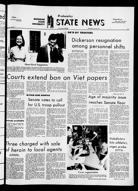 State news. (1971 June 23)