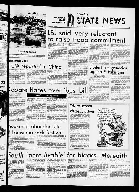 State news. (1971 June 28)