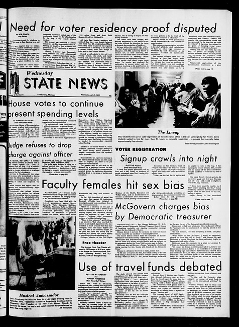 State news. (1971 July 7)