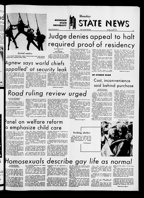 State news. (1971 July 12)