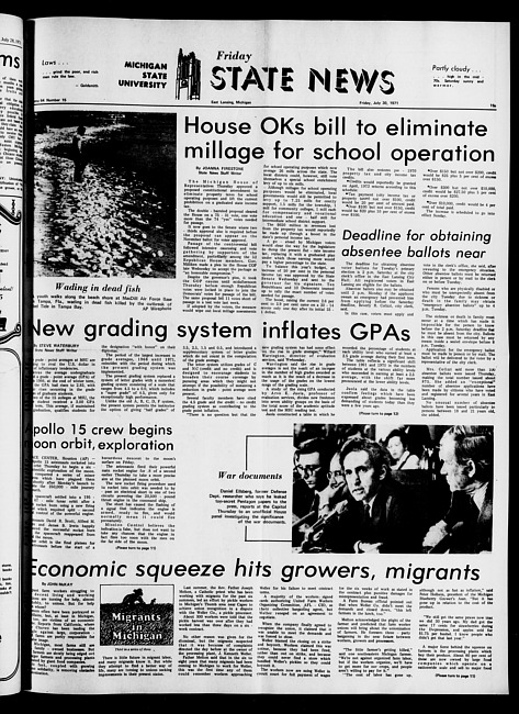 State news. (1971 July 30)