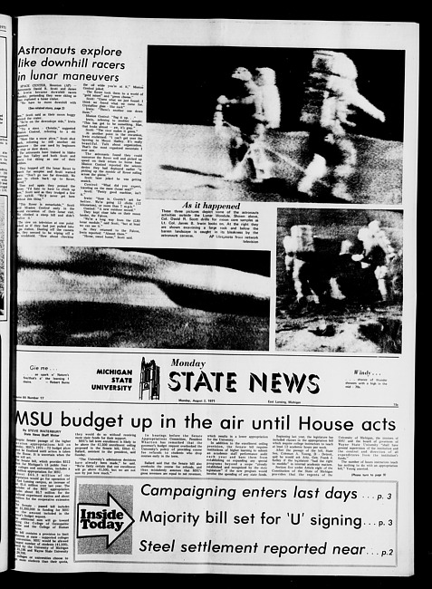 State news. (1971 August 2)