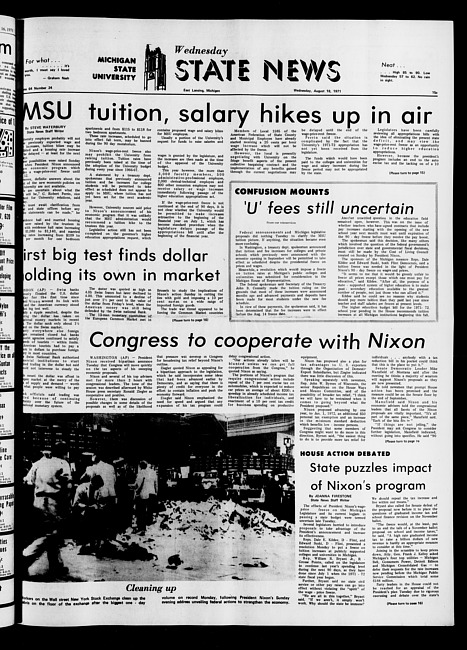 State news. (1971 August 18)