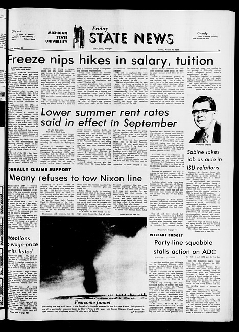 State news. (1971 August 20)