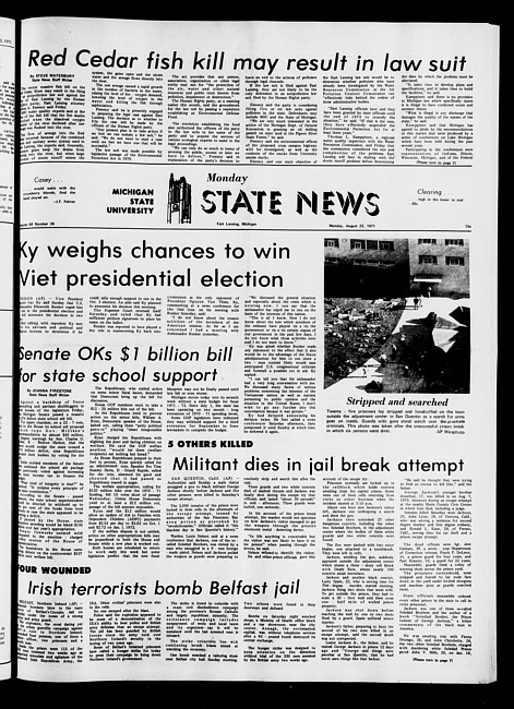 State news. (1971 August 23)