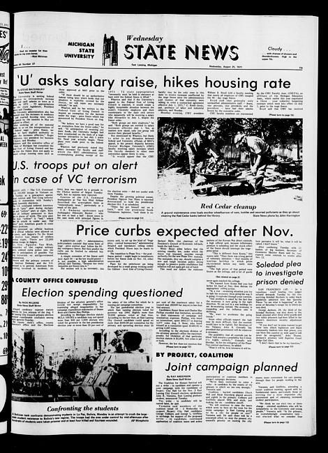 State news. (1971 August 25)