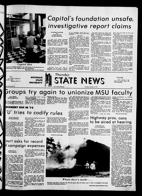 State news. (1971 October 14)