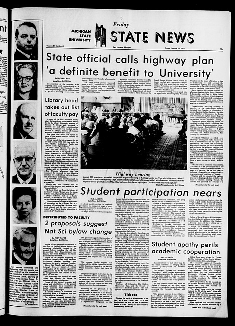 State news. (1971 October 15)