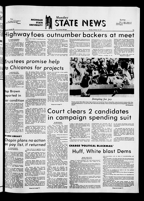 State news. (1971 October 18)