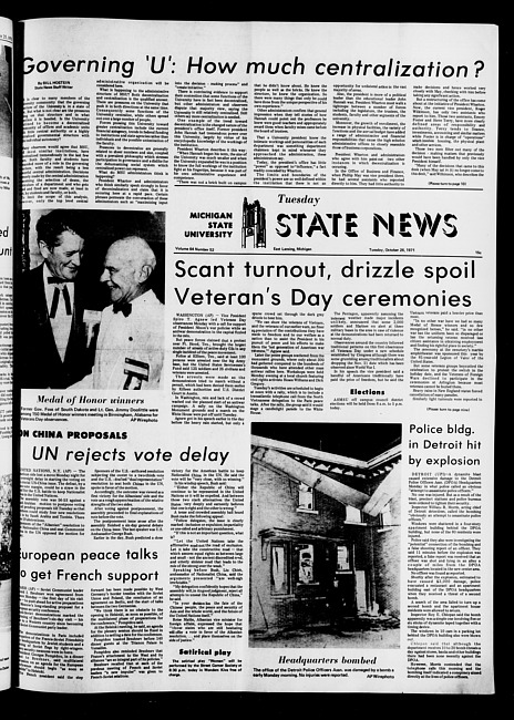 State news. (1971 October 26)