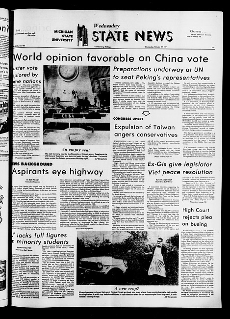 State news. (1971 October 27)