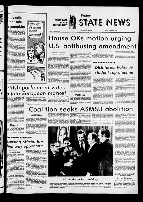 State news. (1971 October 29)