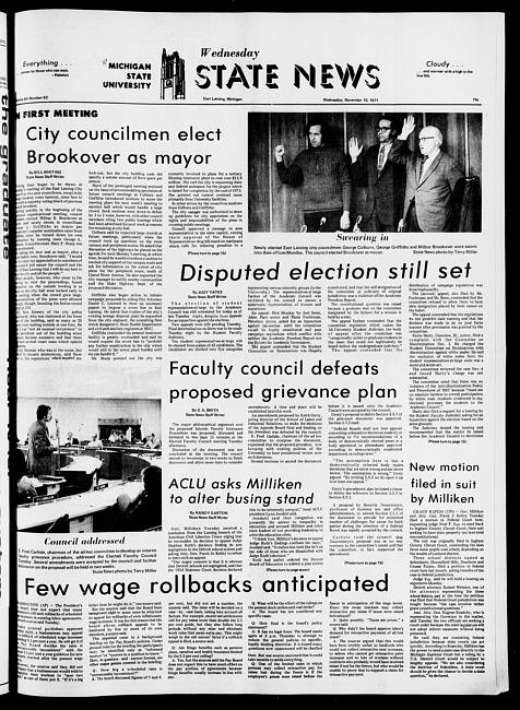 State news. (1971 November 10)