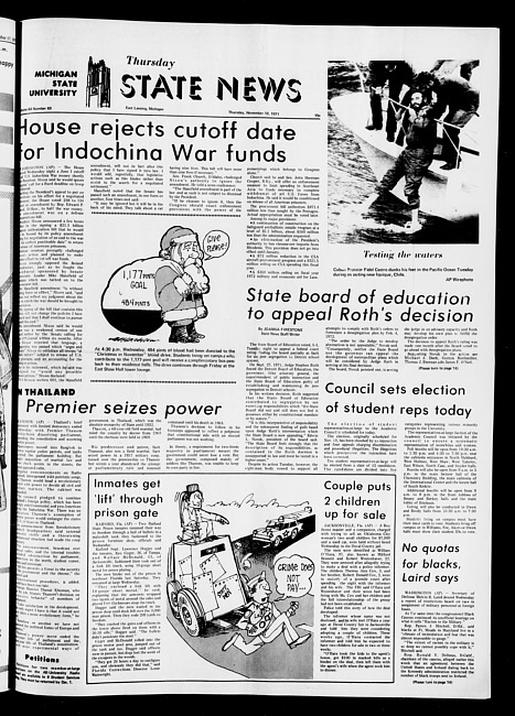 State news. (1971 November 18)