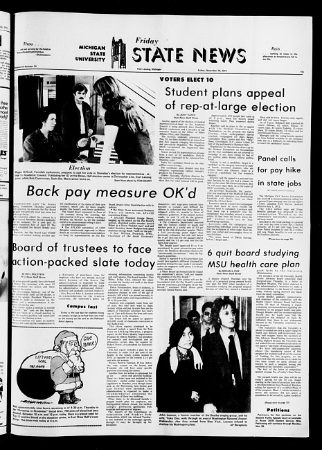 State news. (1971 November 19)