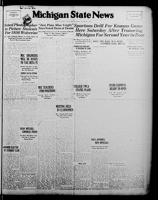 Michigan State news. (1935 October 8)