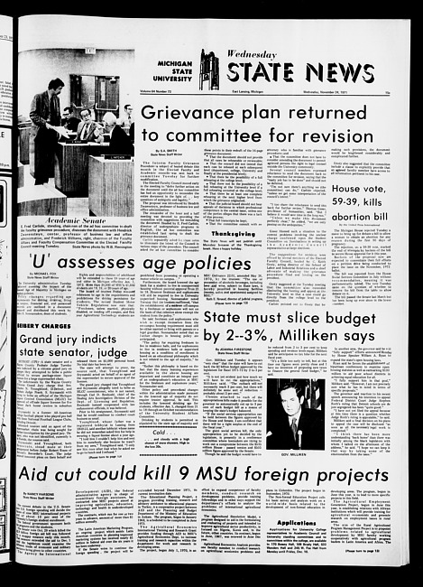 State news. (1971 November 24)