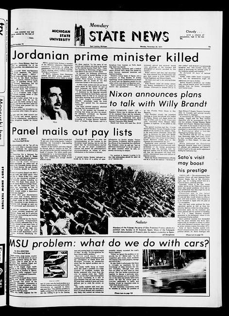 State news. (1971 November 29)