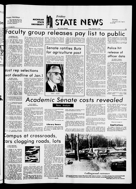 State news. (1971 December 3)