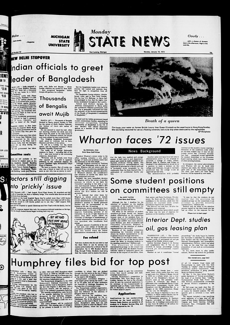 State news. (1972 January 10)