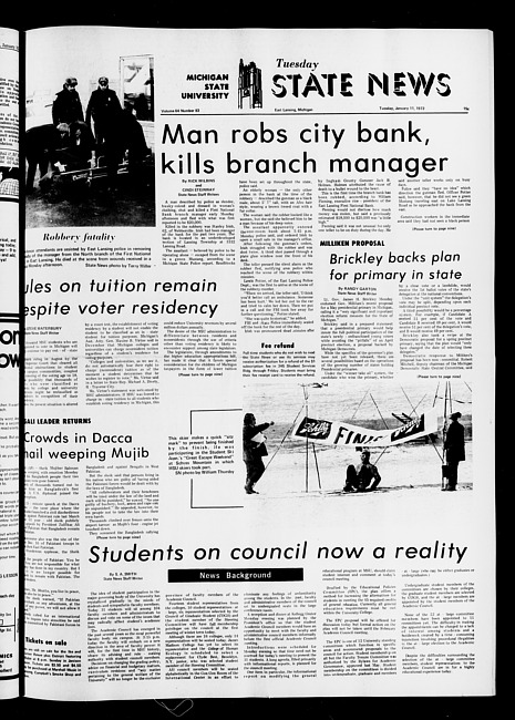 State news. (1972 January 11)