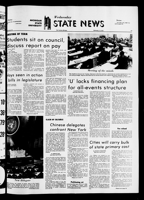 State news. (1972 January 12)