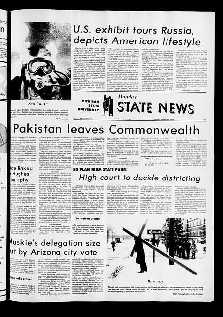 State news. (1972 January 31)