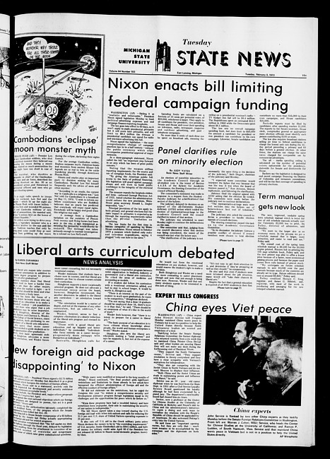 State news. (1972 February 8)