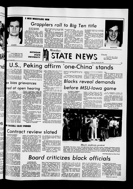 State news. (1972 February 28)