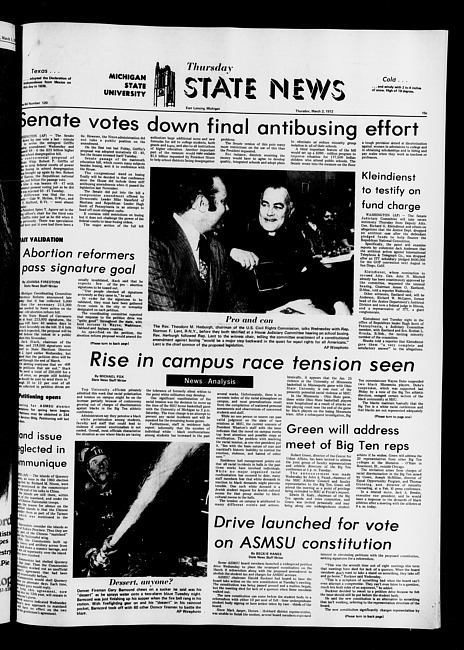 State news. (1972 March 2)