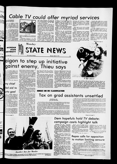 State news. (1972 March 6)