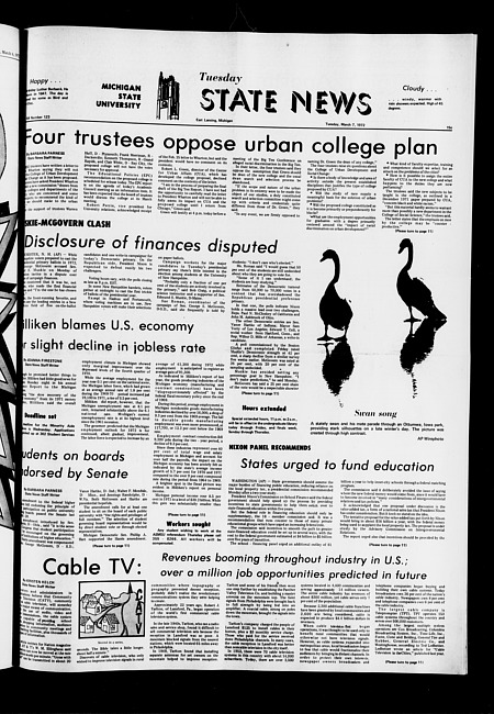 State news. (1972 March 7)