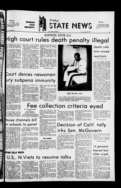 State news. (1972 June 30)