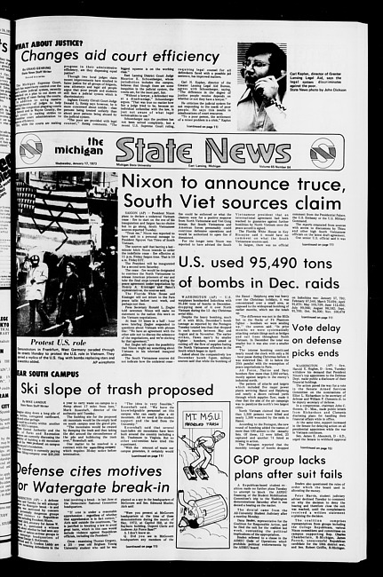 State news. (1973 January 17)