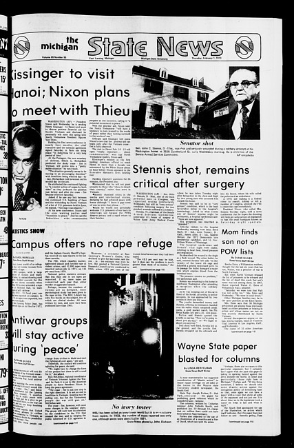 State news. (1973 February 1)
