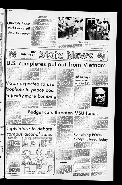 State news. (1973 March 29)