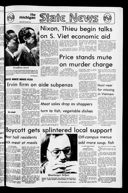 State news. (1973 April 3)