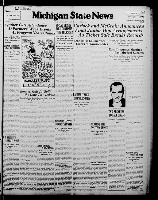 Michigan State news. (1936 February 4)