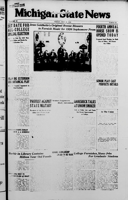 Michigan State news. (1926 May 28)