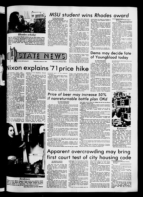 State news. (1974 January 9)