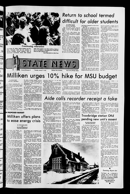 State news. (1974 January 17)
