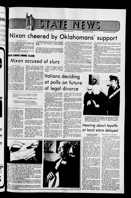 State news. (1974 May 13)