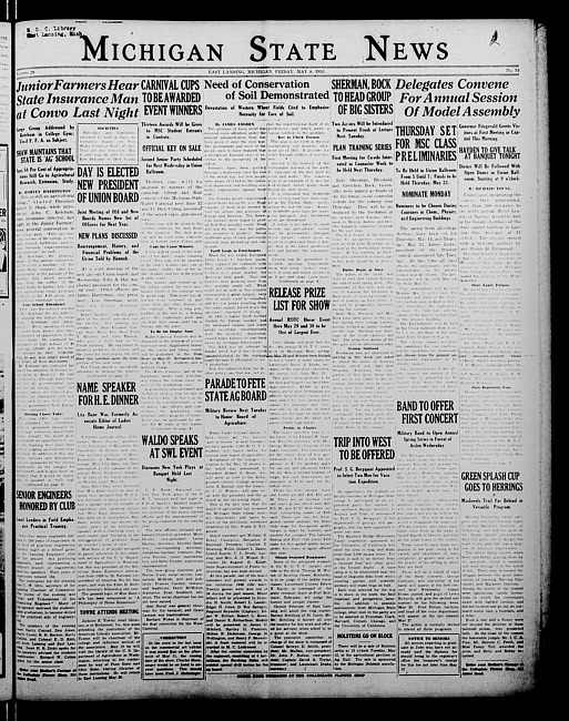 Michigan State news. (1936 May 8)