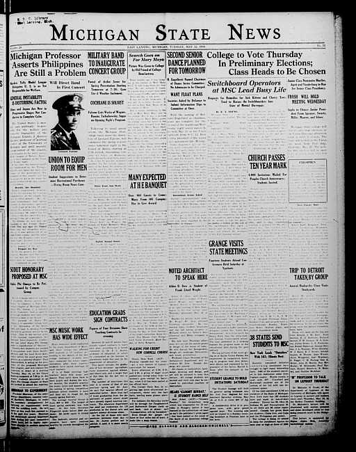 Michigan State news. (1936 May 12)