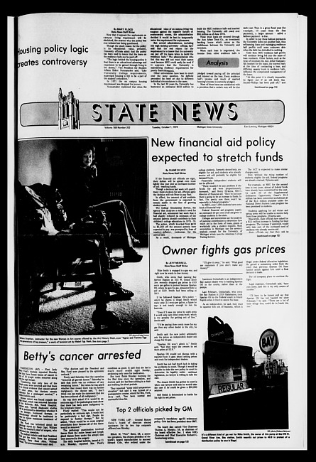 State news. (1974 October 1)