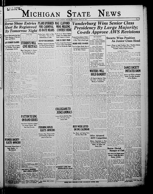 Michigan State news. (1936 May 22)