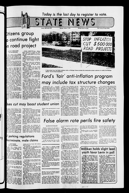 State news. (1974 October 7)