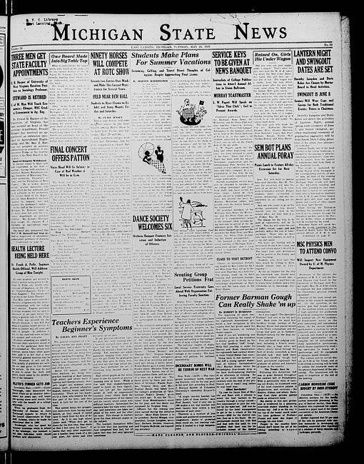 Michigan State news. (1936 May 26)